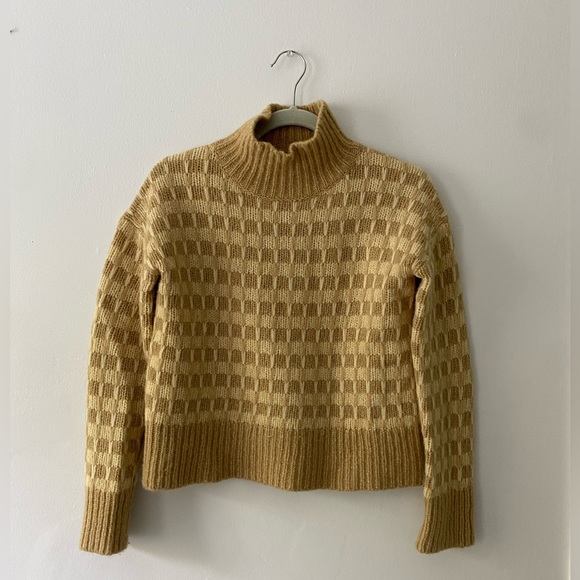 Everlane Sweaters - Everlane The Cloud Checkered Turtleneck